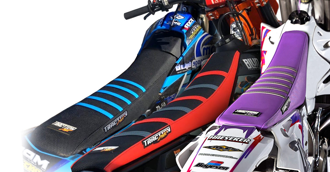 Traction MX- Custom Gripper Motorcycle Seat Covers for Dirt Bikes